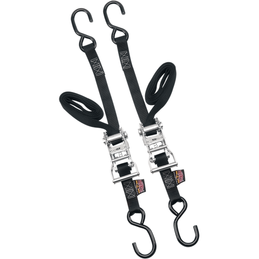 POWERTYE MFG. 1" RATCHET TIE DOWNS (PR)