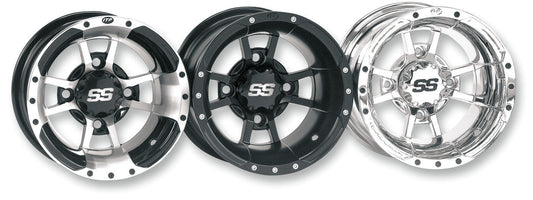 ITP SS112 SPORT WHEEL 10X5 4/156 3+2 FRONT MACH-BLACK