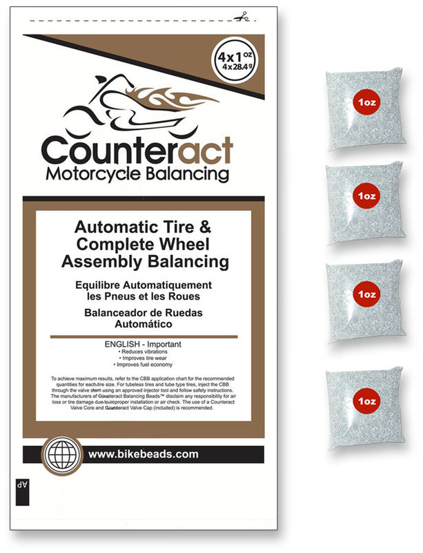 COUNTERACT 4) 1oz BAGS W/BEADS, VALVE CAPS & VALVE CORES DLR KIT