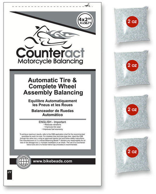 COUNTERACT 4) 2oz BAGS W/BEADS, VALVE CAPS & VALVE CORES DLR KIT