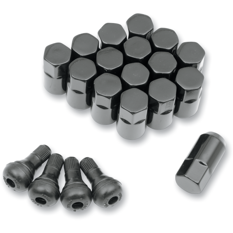 MOOSE UTILITY DIVISION 10mm X 1.25 BLACK LUG NUT (16) + 4 V/S