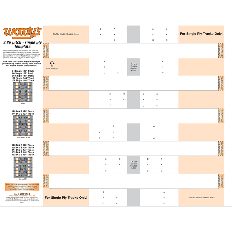 WOODYS TEMPLATE STUDDING 2.86PT