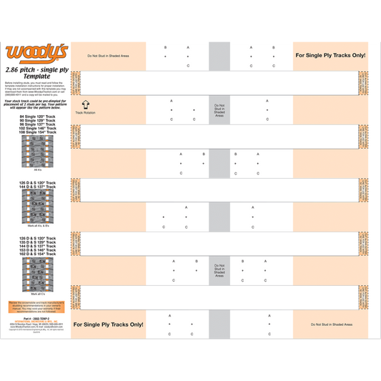 WOODYS TEMPLATE STUDDING 2.86PT