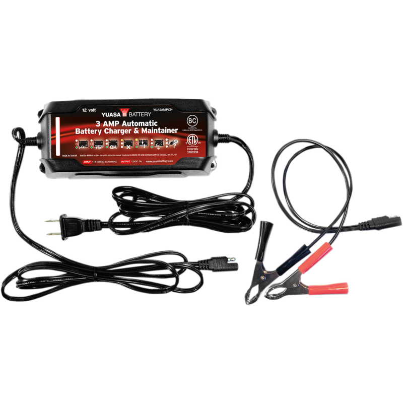 YUASA BATTERY CHARGER 3A 12V