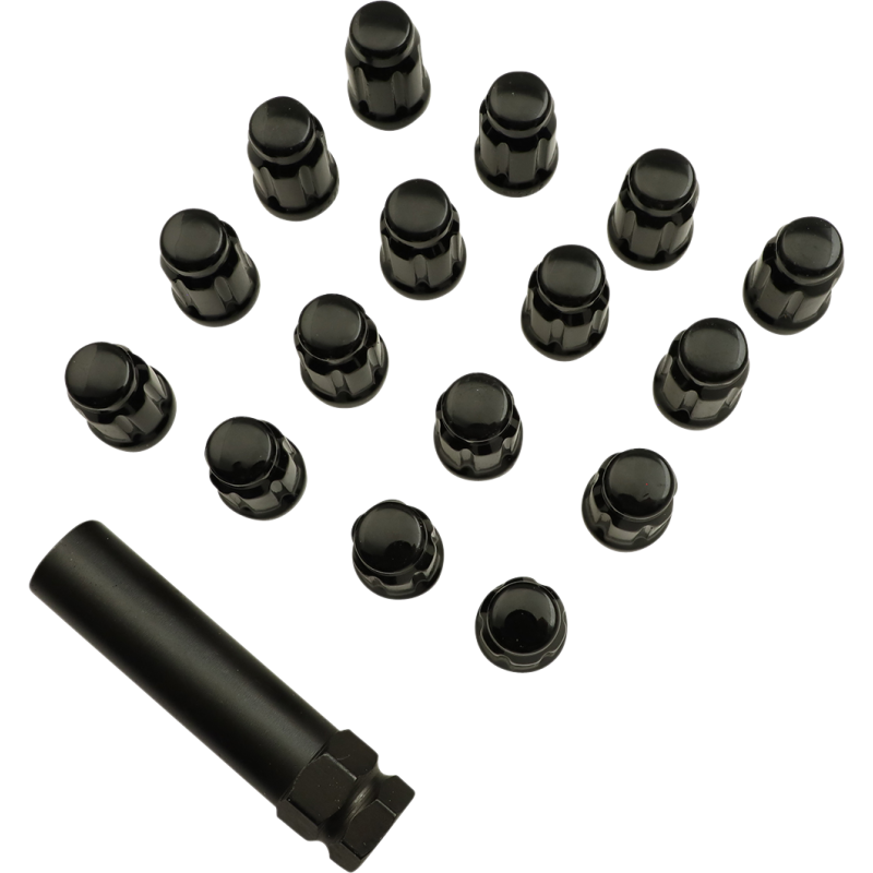 MOOSE UTILITY DIVISION 12mm X 1.5 BLACK LUG NUT SPLINED (16) W/LUG NUT KEY