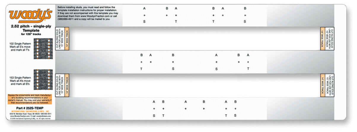 WOODYS WOODY'S STUD TEMPLATES