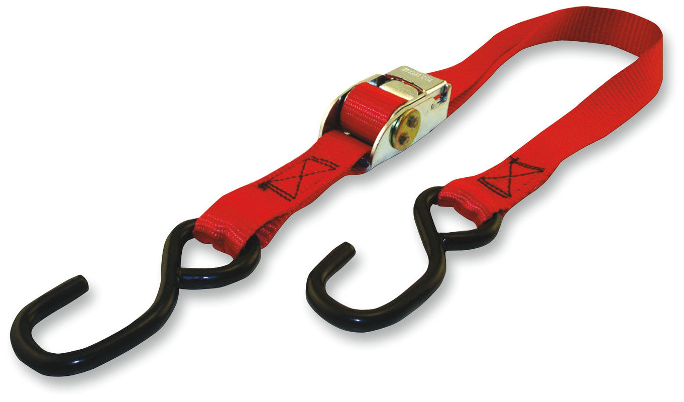 ERICKSON 1"x6' RED SECURITY LOCK BUCKLE TIE-DOWN