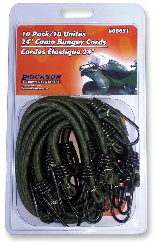 ERICKSON CAMO BUNGEY CORDS- 10PK - 24"