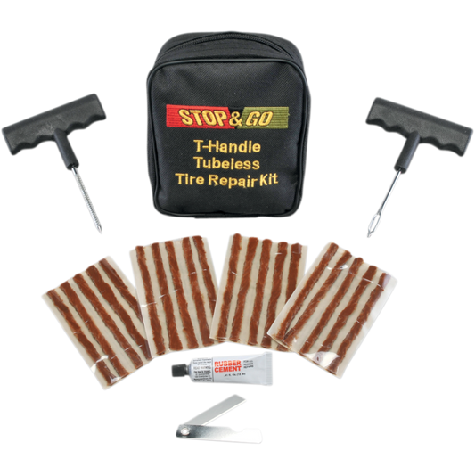 STOP & GO INTERNATIONAL TUBELESS T-HANDLE TIRE REPAIR KIT