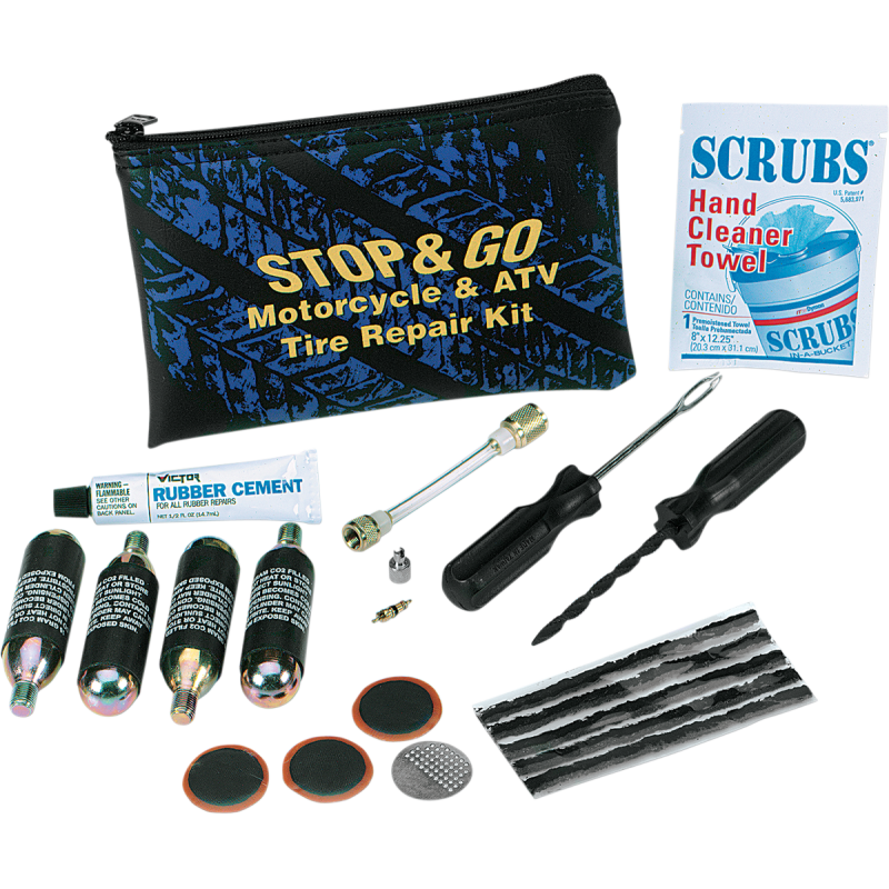 STOP & GO INTERNATIONAL MC/ATV TIRE REPAIR KIT W/C02