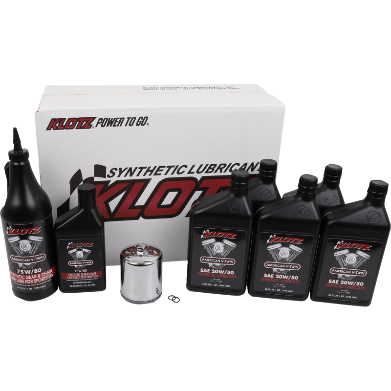 KLOTZ OIL PREMIUM COMPLETE 5 QUART SYNTHETIC OIL SERVICE KIT