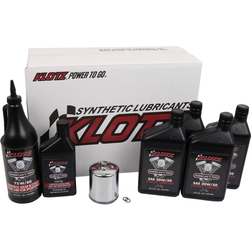 KLOTZ OIL PREMIUM COMPLETE 4 QUART SYNTHETIC OIL SERVICE KIT