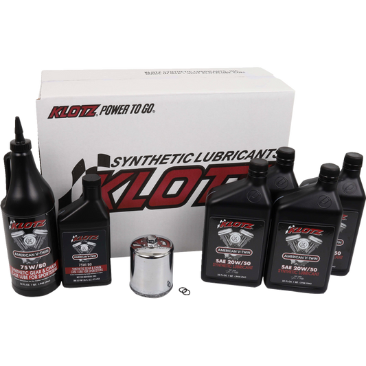 KLOTZ OIL PREMIUM COMPLETE 4 QUART SYNTHETIC OIL SERVICE KIT