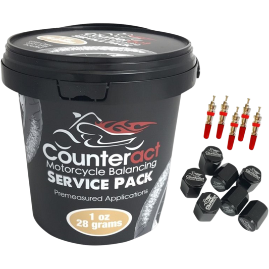 COUNTERACT 20) 1oz BAGS W/BEADS, VALVE CAPS & VALVE CORES SHOP BUCKET M