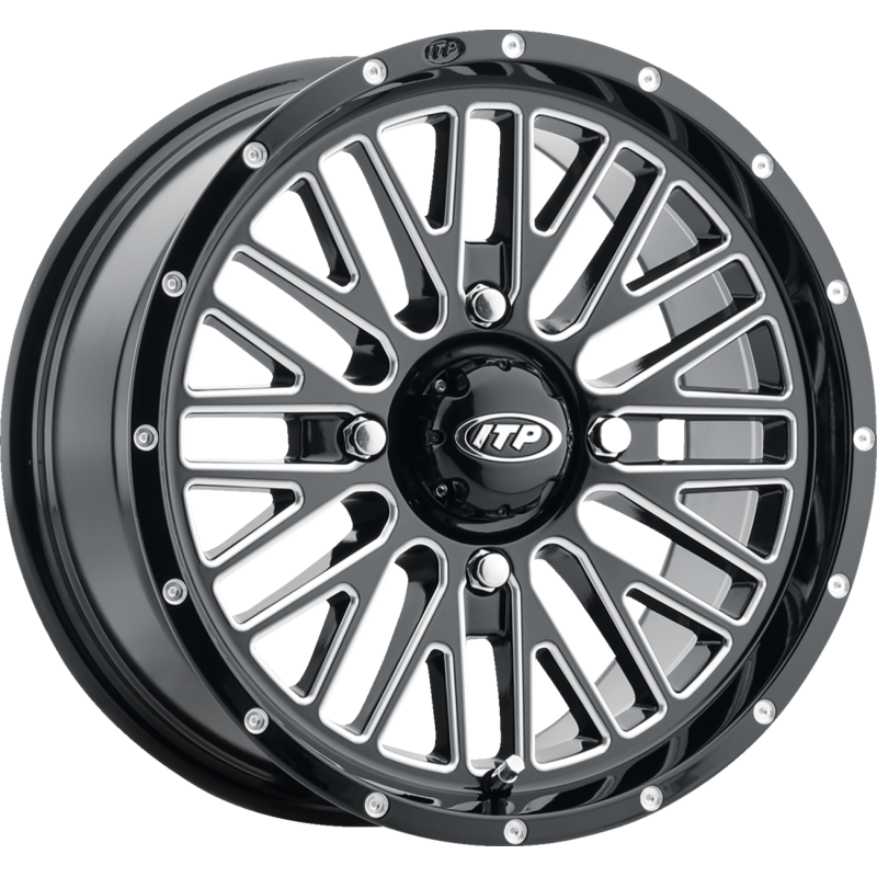 ITP MOMENTUM 15X7 4/110 4+3 (+10mm) GLOSS BLACK/MACHINED