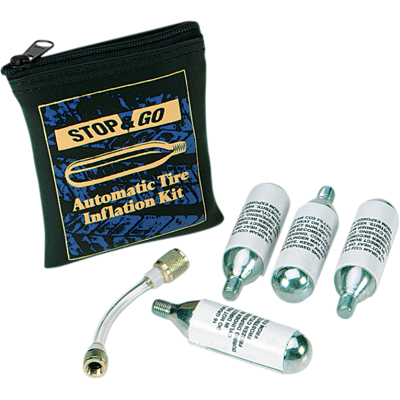 STOP & GO INTERNATIONAL AUTO TIRE INFLATION KIT W/4 C02