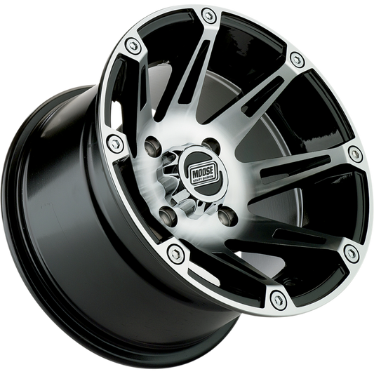 MOOSE UTILITY DIVISION TYPE 387X 12X8 4/110 2+6 MACHINED W/BLK