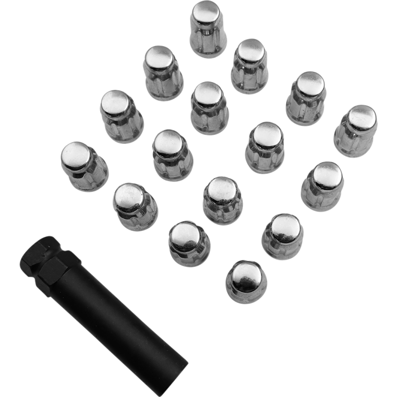 MOOSE UTILITY DIVISION 12mm X 1.5 CHROME LUG NUT SPLINED (16) W/LUG NUT KEY