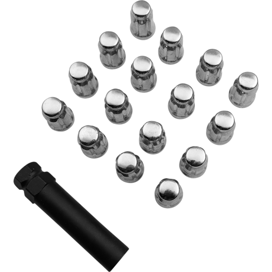 MOOSE UTILITY DIVISION 12mm X 1.5 CHROME LUG NUT SPLINED (16) W/LUG NUT KEY