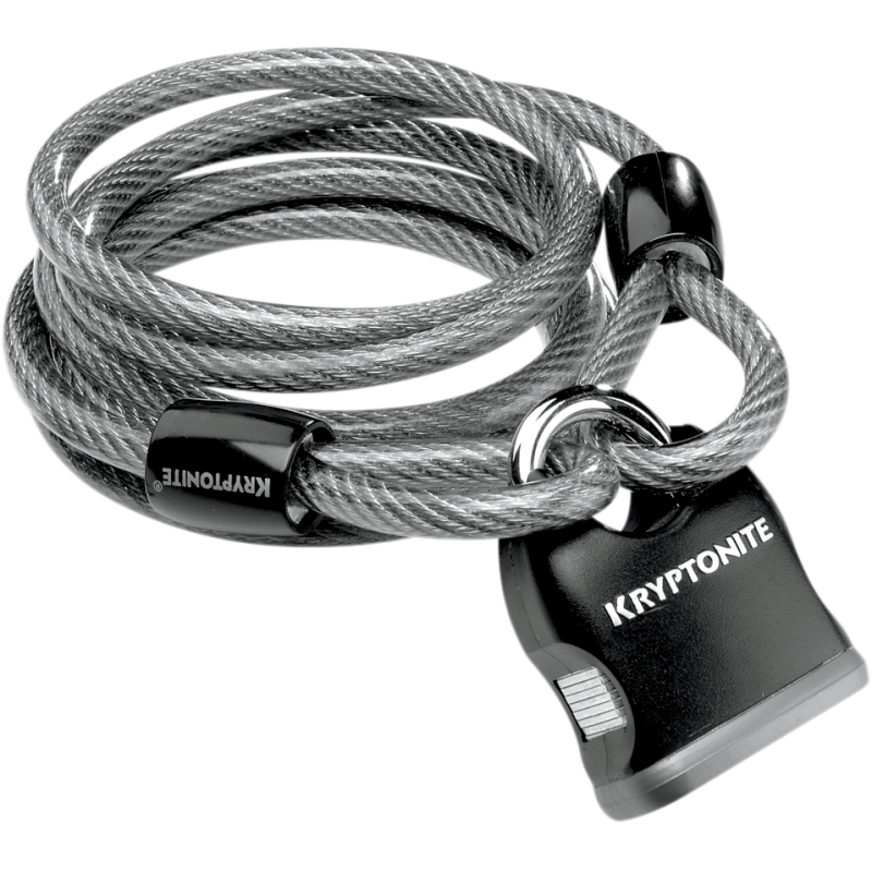 KRYPTONITE KRYPTOFLEX 8MMX 180CM CABLE & PADLOCK