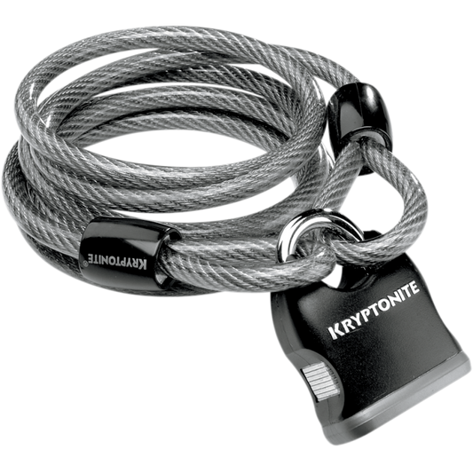 KRYPTONITE KRYPTOFLEX 8MMX 180CM CABLE & PADLOCK