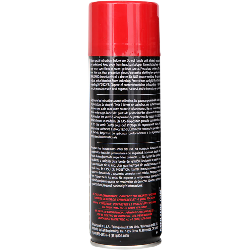 K & N 6.5 OZ AEROSOL FILTERCHARGER OIL K&N