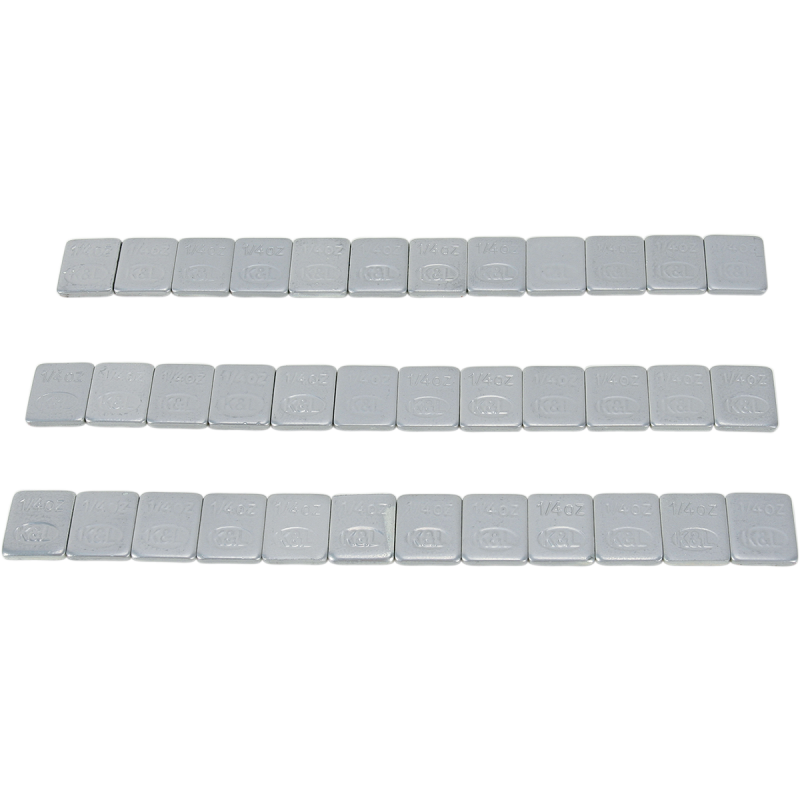 K&L SUPPLY SILVER STICK ON WHEEL WEIGHTS 36PK