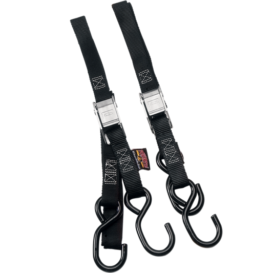 POWERTYE MFG. 1" STANDARD TIE DOWNS BLACK (PR)