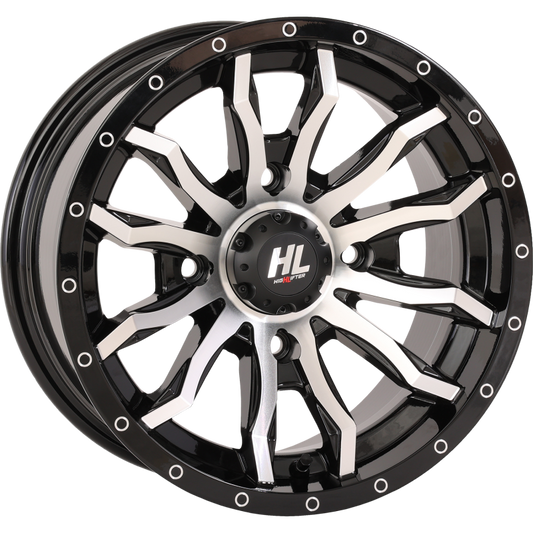 HIGHLIFTER HL21 ALLOY 14X7 4/156 4+3 (+10mm)  GLOSS BLACK MACHINED W1